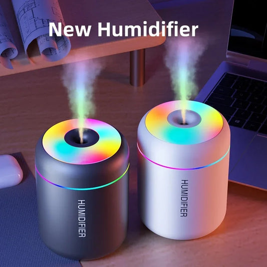 AromaGlow USB Mini Humidifier: Essential Oil Diffuser with Soft LED Lights