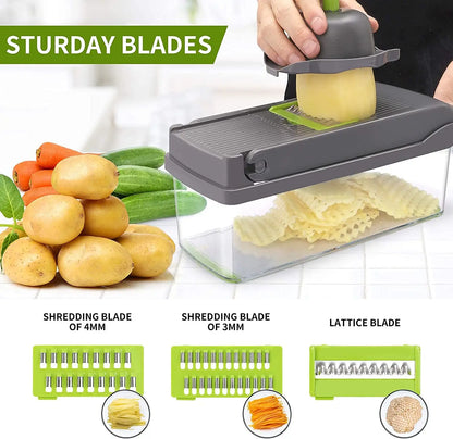 SliceMaster Pro: 14-in-1 Fruit & Veggie Dicer