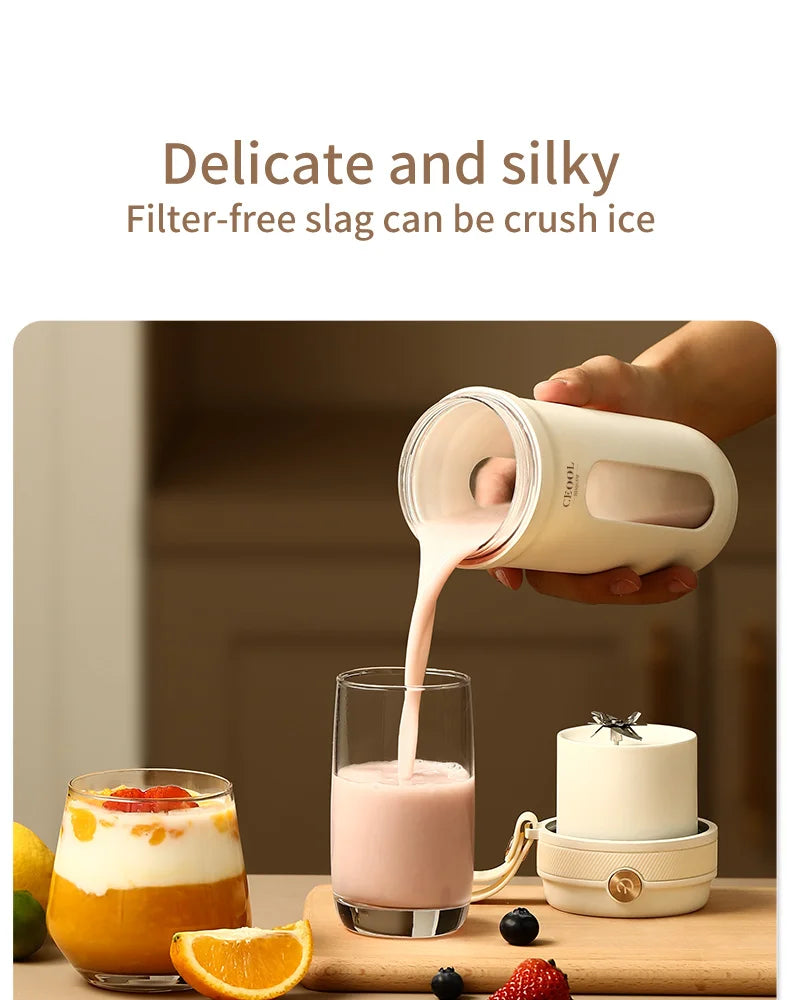 BlendGo Mini Portable Juice Maker: Multifunction Electric Smoothie Blender