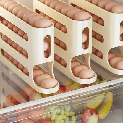 FridgeMate Egg Rolling Container – Automatic Egg Storage Organizer