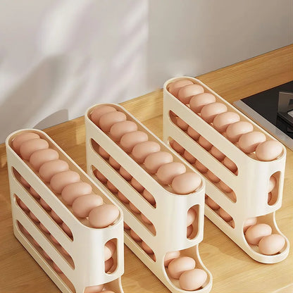 FridgeMate Egg Rolling Container – Automatic Egg Storage Organizer