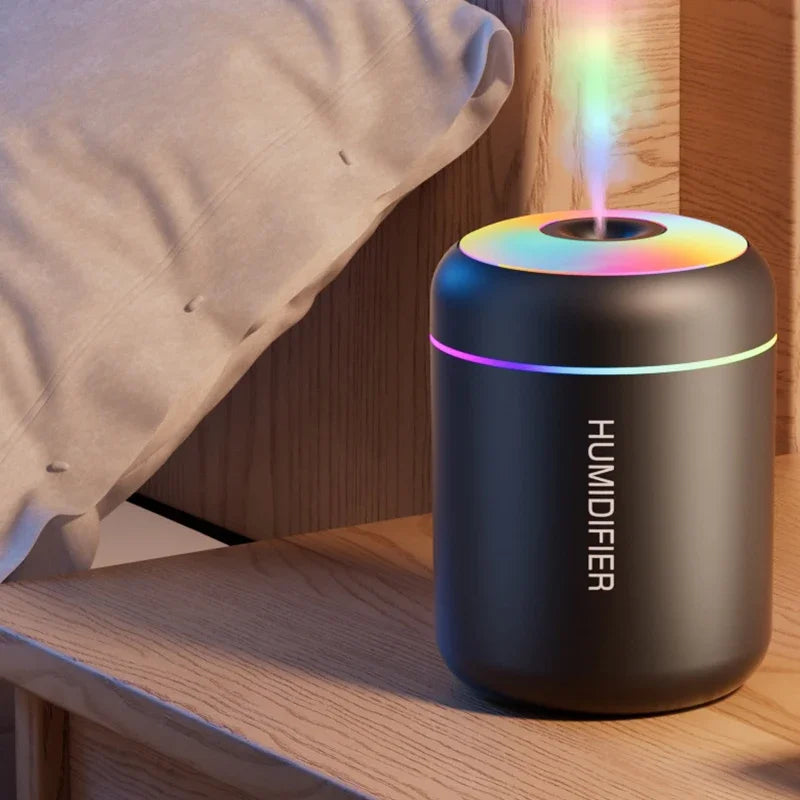 AromaGlow USB Mini Humidifier: Essential Oil Diffuser with Soft LED Lights