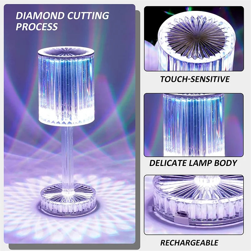 LED Diamond: Ambient Night Light for Home & Lounge