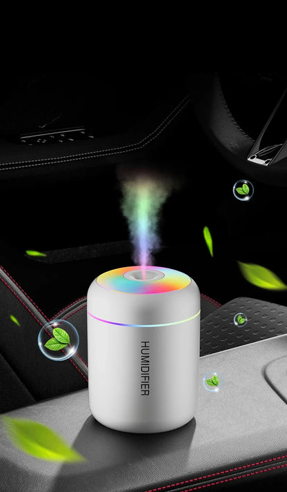 AromaGlow USB Mini Humidifier: Essential Oil Diffuser with Soft LED Lights