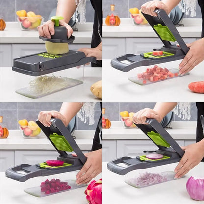 SliceMaster Pro: 14-in-1 Fruit & Veggie Dicer