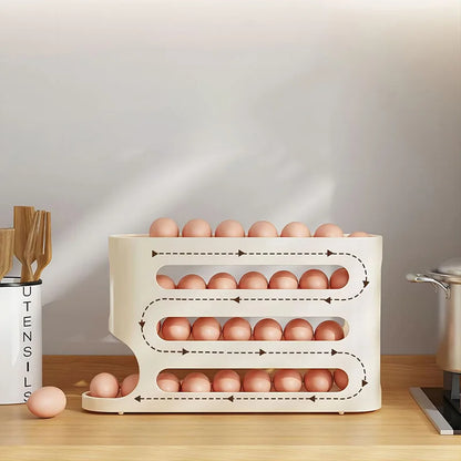 FridgeMate Egg Rolling Container – Automatic Egg Storage Organizer